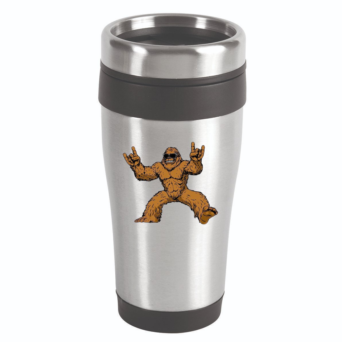 Funny Bigfoot Sasquatch Graphic Rock On 16oz Travel Tumbler