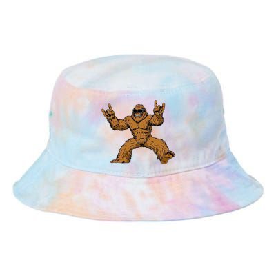 Funny Bigfoot Sasquatch Graphic Rock On Tie Dye Newport Bucket Hat