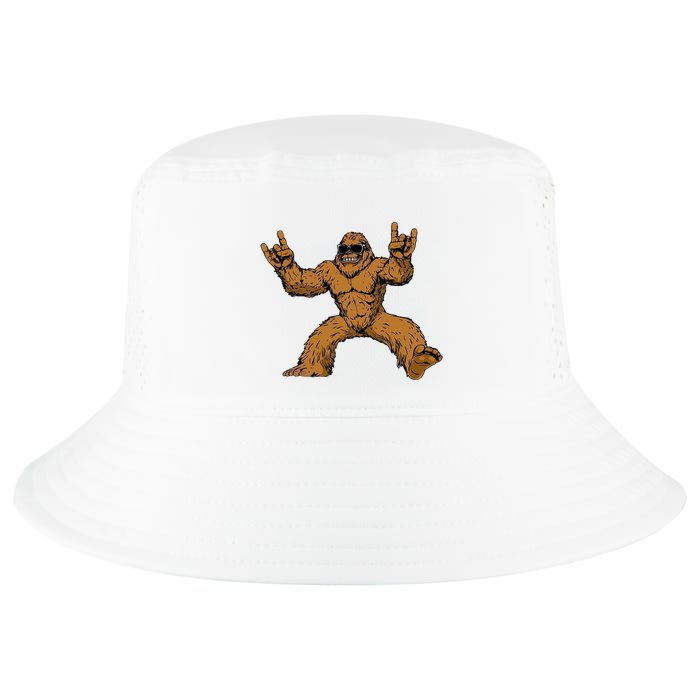 Funny Bigfoot Sasquatch Graphic Rock On Cool Comfort Performance Bucket Hat