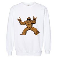 Funny Bigfoot Sasquatch Graphic Rock On Garment-Dyed Sweatshirt