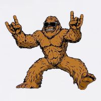 Funny Bigfoot Sasquatch Graphic Rock On Garment-Dyed Sweatshirt