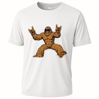 Funny Bigfoot Sasquatch Graphic Rock On Cooling Performance Crew T-Shirt