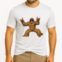 Funny Bigfoot Sasquatch Graphic Rock On Cooling Performance Crew T-Shirt