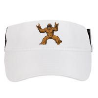 Funny Bigfoot Sasquatch Graphic Rock On Adult Drive Performance Visor