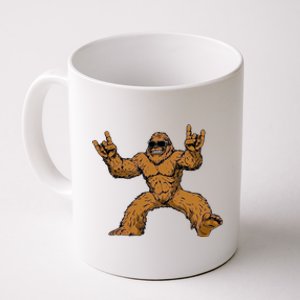 Funny Bigfoot Sasquatch Graphic Rock On Coffee Mug