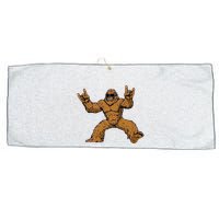 Funny Bigfoot Sasquatch Graphic Rock On Large Microfiber Waffle Golf Towel