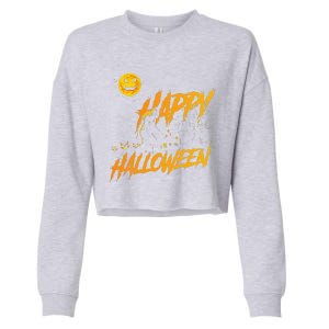 Funny Bigfoot Sasquatch Believer Happy Halloween Costume Cropped Pullover Crew