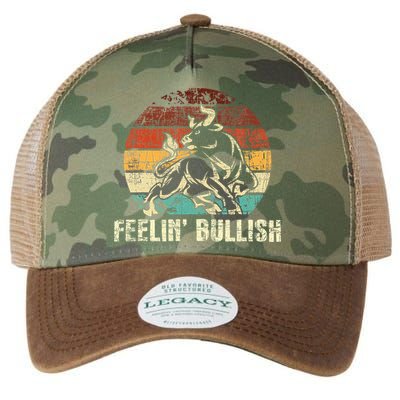 Feelin Bullish Stock Market Trading Day Trader Investor Legacy Tie Dye Trucker Hat