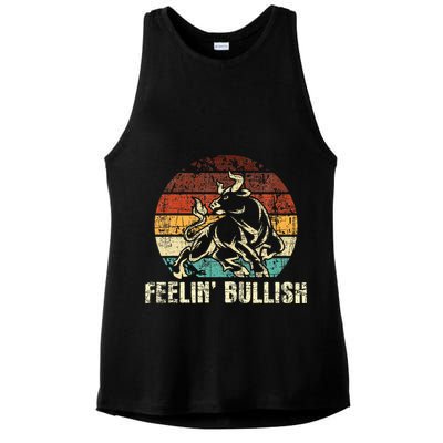 Feelin Bullish Stock Market Trading Day Trader Investor Ladies PosiCharge Tri-Blend Wicking Tank
