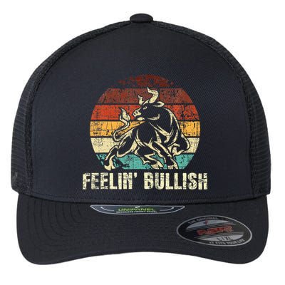 Feelin Bullish Stock Market Trading Day Trader Investor Flexfit Unipanel Trucker Cap