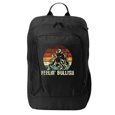 Feelin Bullish Stock Market Trading Day Trader Investor City Backpack