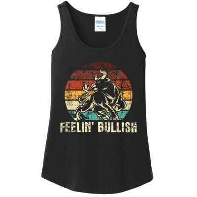 Feelin Bullish Stock Market Trading Day Trader Investor Ladies Essential Tank