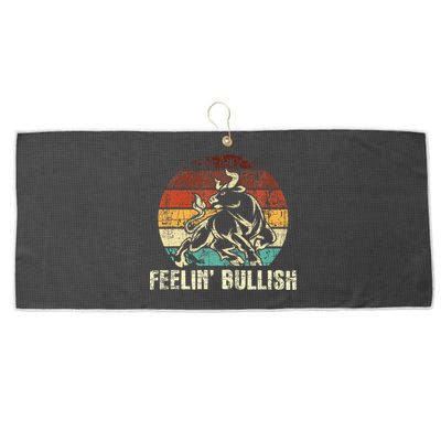 Feelin Bullish Stock Market Trading Day Trader Investor Large Microfiber Waffle Golf Towel