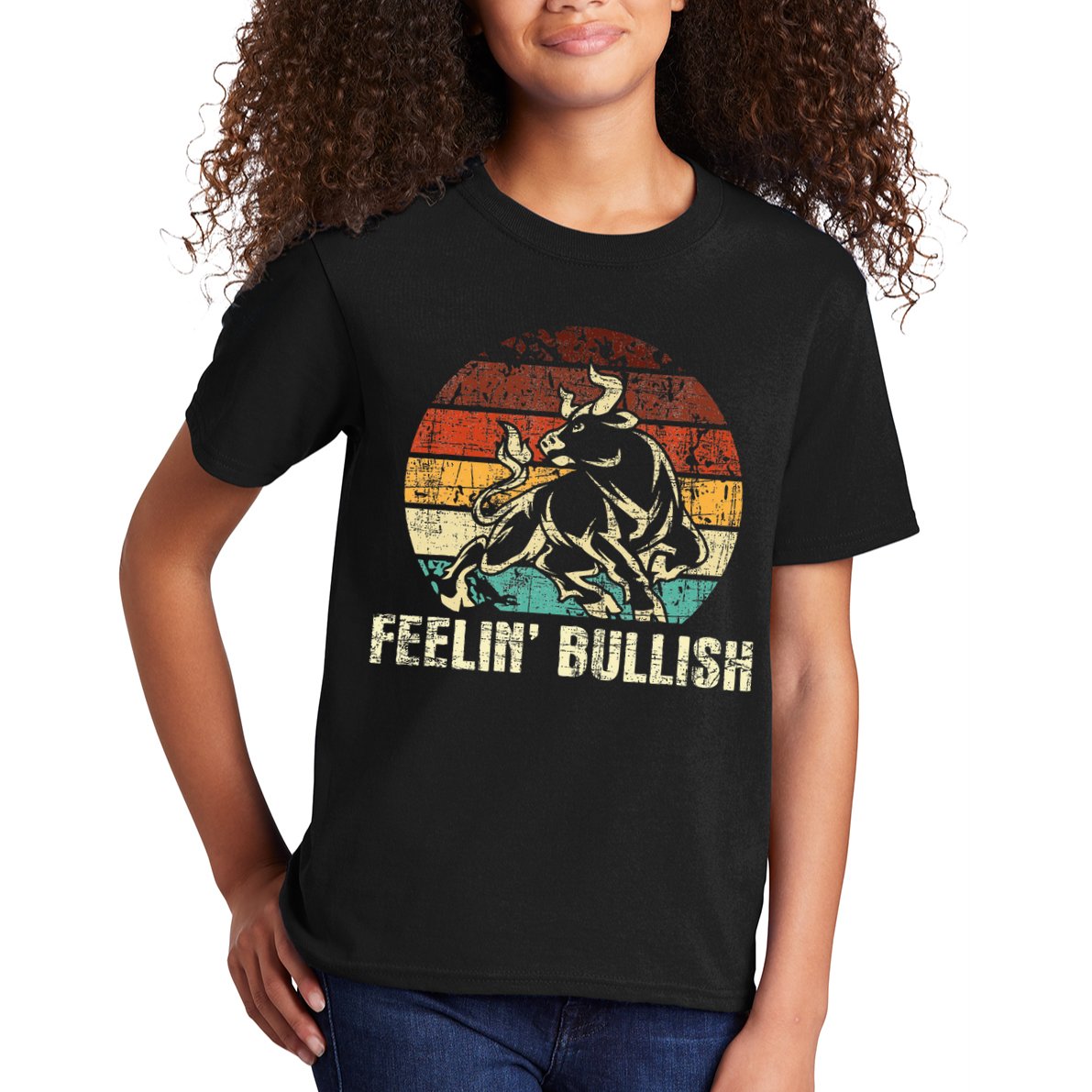 Feelin Bullish Stock Market Trading Day Trader Investor Kids T-Shirt