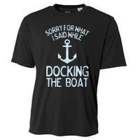 Funny Boating Sorry What I Said Docking Boat Cooling Performance Crew T-Shirt