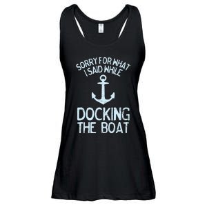 Funny Boating Sorry What I Said Docking Boat Ladies Essential Flowy Tank