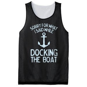 Funny Boating Sorry What I Said Docking Boat Mesh Reversible Basketball Jersey Tank