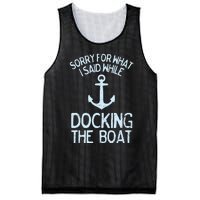 Funny Boating Sorry What I Said Docking Boat Mesh Reversible Basketball Jersey Tank