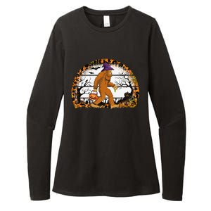 Funny Bigfoot Sasquatch Halloween Pumpkin Trick Or Treat Gift Womens CVC Long Sleeve Shirt