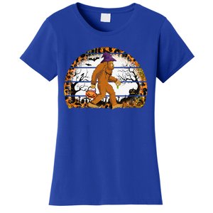 Funny Bigfoot Sasquatch Halloween Pumpkin Trick Or Treat Gift Women's T-Shirt