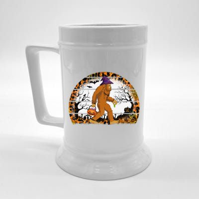 Funny Bigfoot Sasquatch Halloween Pumpkin Trick Or Treat Gift Beer Stein