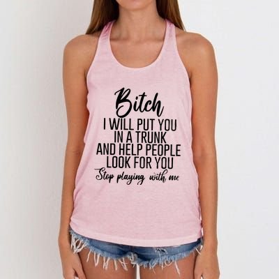 Funny Bitch Shirt Offensive Funny Shirt Funny Saying Women's Knotted Racerback Tank