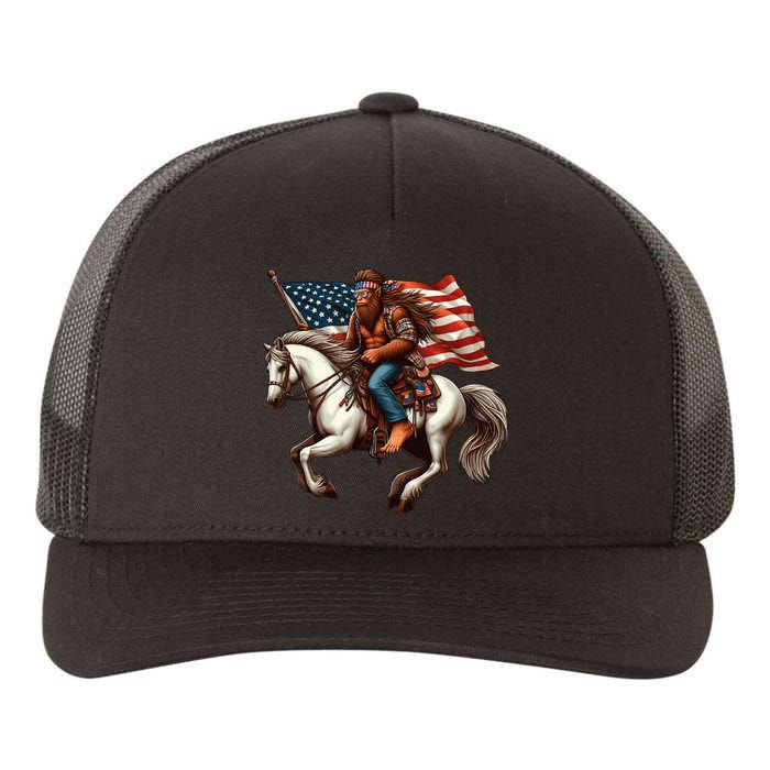 Funny Bigfoot Sasquatch Usa Mullet Bandana Horse Riding Yupoong Adult 5-Panel Trucker Hat