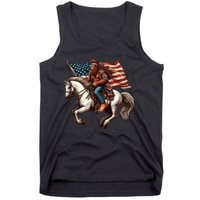 Funny Bigfoot Sasquatch Usa Mullet Bandana Horse Riding Tank Top