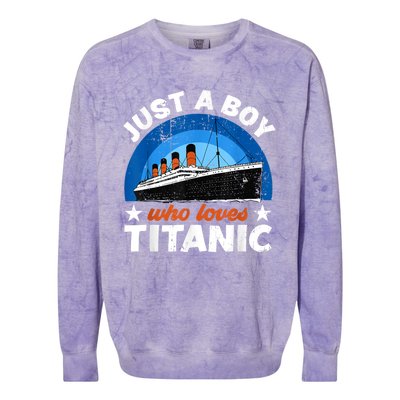 For Boy S Who Just Love The Rms Titanic Colorblast Crewneck Sweatshirt