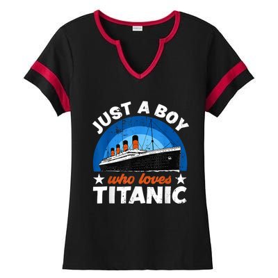 For Boy S Who Just Love The Rms Titanic Ladies Halftime Notch Neck Tee