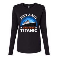 For Boy S Who Just Love The Rms Titanic Womens Cotton Relaxed Long Sleeve T-Shirt