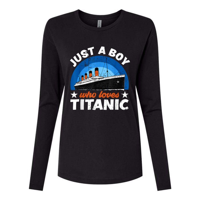 For Boy S Who Just Love The Rms Titanic Womens Cotton Relaxed Long Sleeve T-Shirt