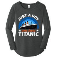 For Boy S Who Just Love The Rms Titanic Women's Perfect Tri Tunic Long Sleeve Shirt