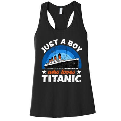 For Boy S Who Just Love The Rms Titanic Women's Racerback Tank