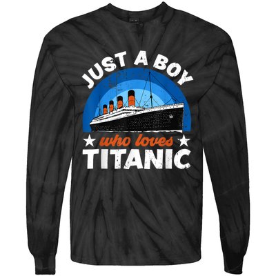 For Boy S Who Just Love The Rms Titanic Tie-Dye Long Sleeve Shirt