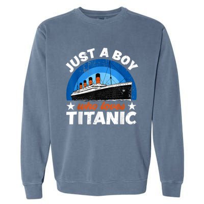 For Boy S Who Just Love The Rms Titanic Garment-Dyed Sweatshirt