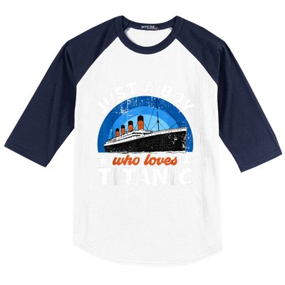 For Boy S Who Just Love The Rms Titanic Baseball Sleeve Shirt