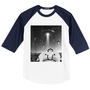 Funny Blobfish Selfie Ufos Ailen Retro Women Graphic Baseball Sleeve Shirt