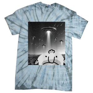 Funny Blobfish Selfie Ufos Ailen Retro Women Graphic Tie-Dye T-Shirt