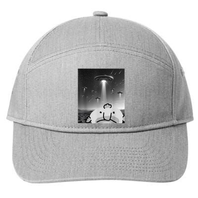 Funny Blobfish Selfie Ufos Ailen Retro Women Graphic 7-Panel Snapback Hat