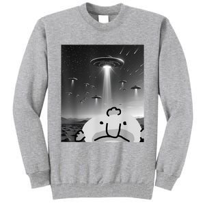 Funny Blobfish Selfie Ufos Ailen Retro Women Graphic Tall Sweatshirt