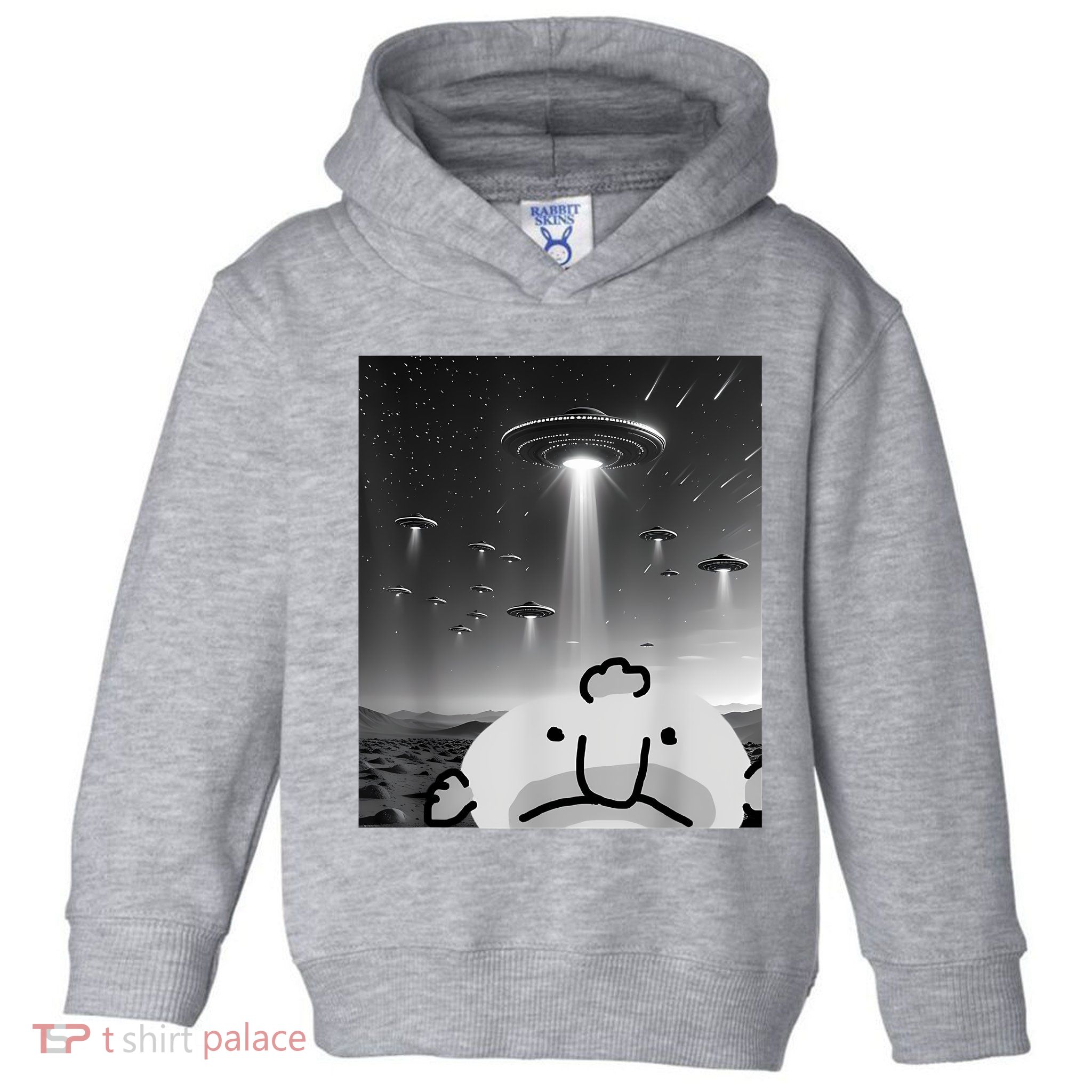 Funny Blobfish Selfie Ufos Ailen Retro Women Graphic Toddler Hoodie