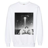 Funny Blobfish Selfie Ufos Ailen Retro Women Graphic Garment-Dyed Sweatshirt