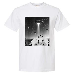 Funny Blobfish Selfie Ufos Ailen Retro Women Graphic Garment-Dyed Heavyweight T-Shirt