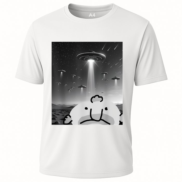 Funny Blobfish Selfie Ufos Ailen Retro Women Graphic Cooling Performance Crew T-Shirt