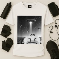 Funny Blobfish Selfie Ufos Ailen Retro Women Graphic Cooling Performance Crew T-Shirt