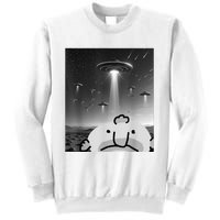 Funny Blobfish Selfie Ufos Ailen Retro Women Graphic Sweatshirt