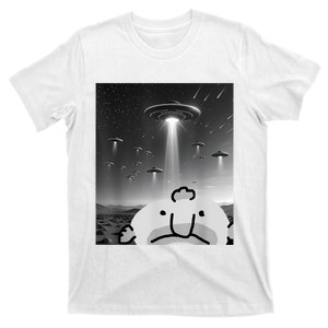 Funny Blobfish Selfie Ufos Ailen Retro Women Graphic T-Shirt