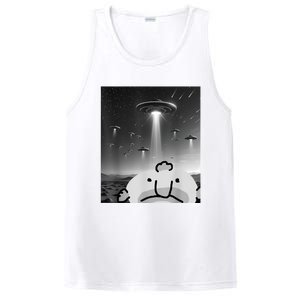 Funny Blobfish Selfie Ufos Ailen Retro Women Graphic PosiCharge Competitor Tank