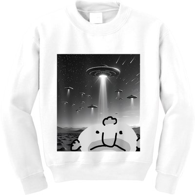 Funny Blobfish Selfie Ufos Ailen Retro Women Graphic Kids Sweatshirt